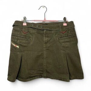 Diesel Olive Mini Skirt
